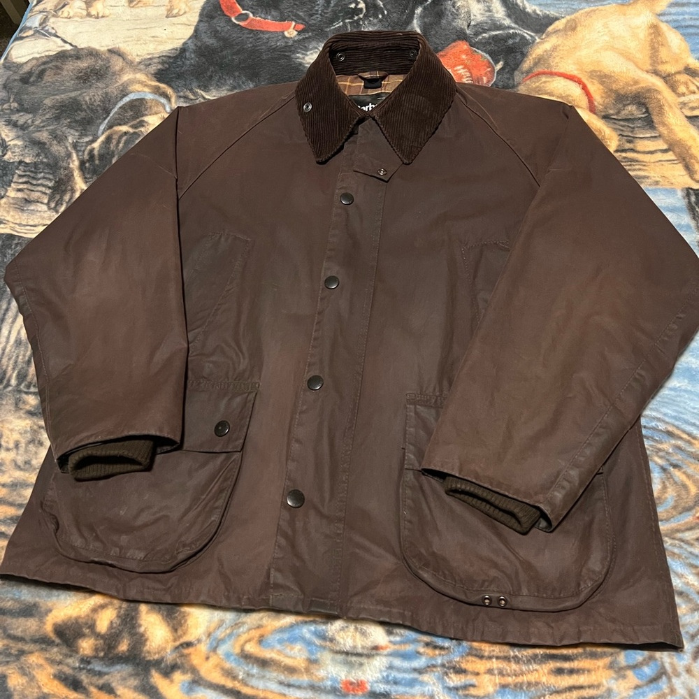 Barbour Bedale Waxed Men’s Jacket Brown Sz 40